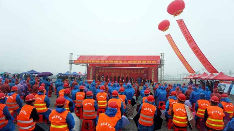 猛獅科技宜城高端鋰電工業園區開工建設