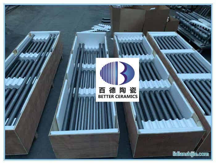 百德機械鋰電設備配件燒結(jié)爐碳化硅輥棒D40×27×2100