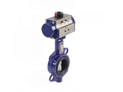 弗雷西 氣動對夾蝶閥  鑄鐵蝶閥圖1